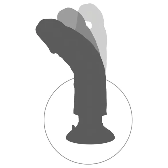 King Cock 10 tapadókorongos vibrátor (25 cm, testszínű)