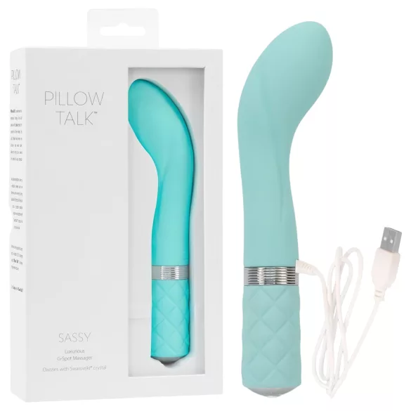 Pillow Talk Sassy - akkus G-pont vibrátor (türkiz)