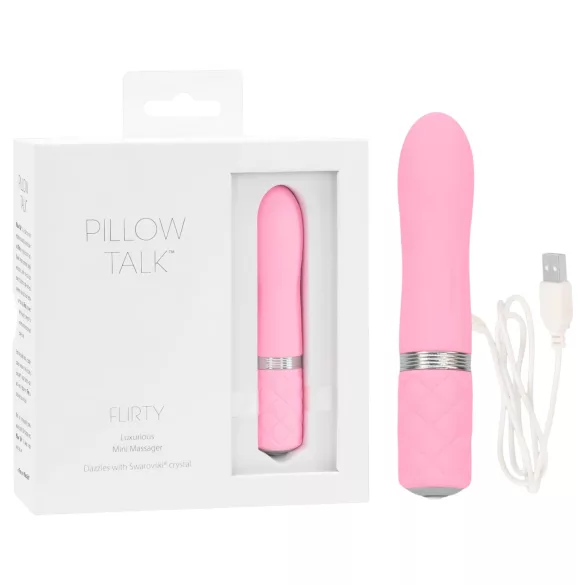 Pillow Talk Flirty - akkus rúd vibrátor (pink)