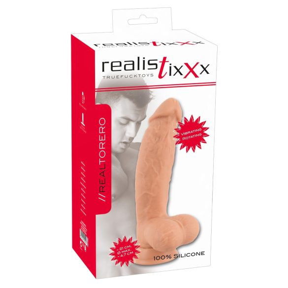 realistixxx Torero - akkus, tapadókorongos forgó vibrátor (22cm)