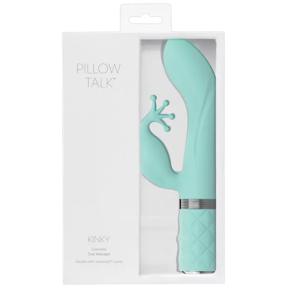 Pillow Talk Kinky - akkus, 2 motoros G-pont vibrátor (türkiz)