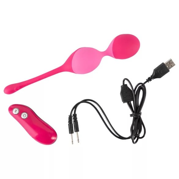 SMILE Love Balls - rádiós vibrációs tojás -82g (pink)