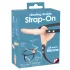 You2Toys - Strap-On - felcsatolható dupla vibrátor (natúr)