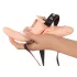 You2Toys - Strap-On - felcsatolható dupla vibrátor (testszínű)