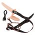 You2Toys - Strap-On - felcsatolható dupla vibrátor (natúr)