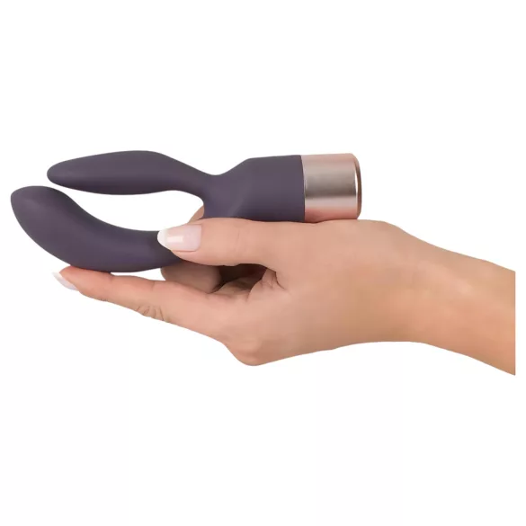 You2Toys Elegant Double - akkus, csiklókaros vibrátor (lila)