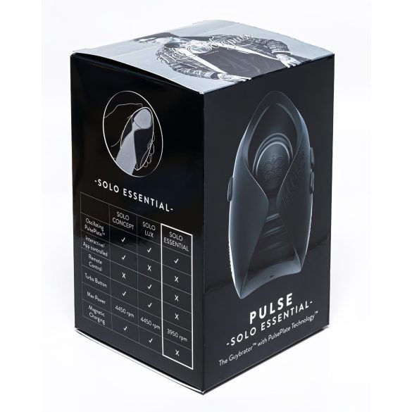 Hot Octopuss Pulse Solo Essential - akkus maszturbátor (fekete)