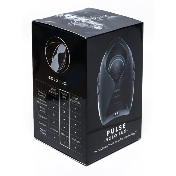 Hot Octopuss Pulse Solo Lux - rádiós maszturbátor (fekete)