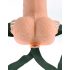 Fetish Strap-On 6 - felcsatolható, üreges vibrátor (natúr)
