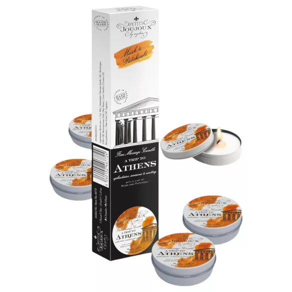 Petits Joujoux Athens - masszázsgyertya - pézsma-parfüm (5 × 43 ml)