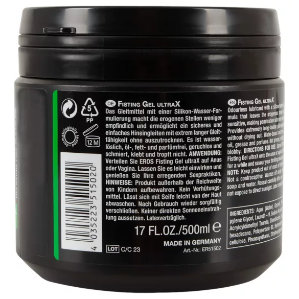 EROS Fisting - (öklöző) síkosító gél (500 ml)
