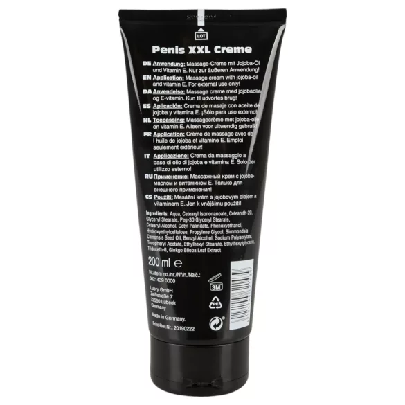 Pénisz XXL - intim krém férfiaknak (200 ml)