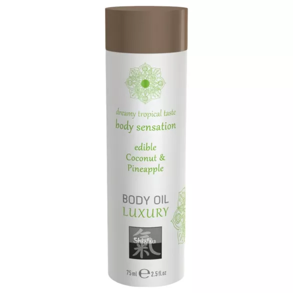 HOT - Shiatsu Luxury - ehető masszázsolaj - kókusz-ananász (75 ml)