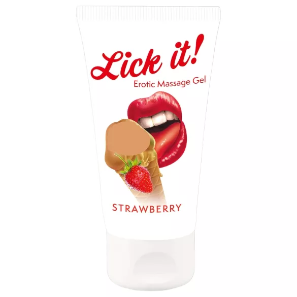 Lick it! - 2in1 ehető síkosító - eper (50 ml)