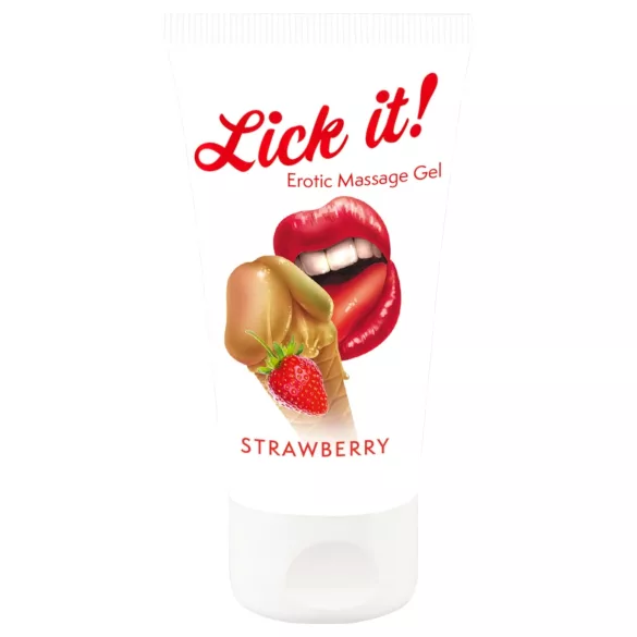 Lick it! - 2in1 ehető síkosító - eper (50 ml)