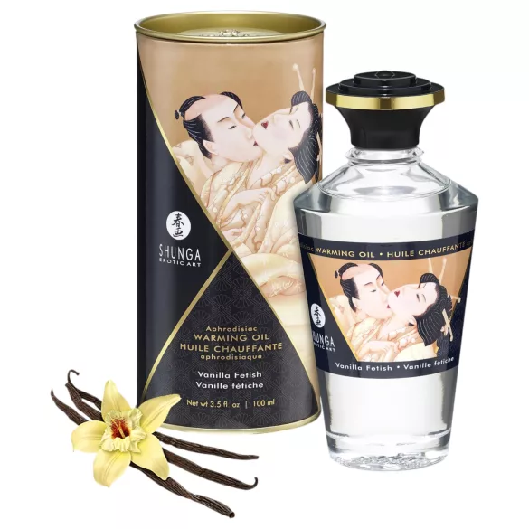 Shunga - melegítő masszázsolaj - vanília (100 ml)
