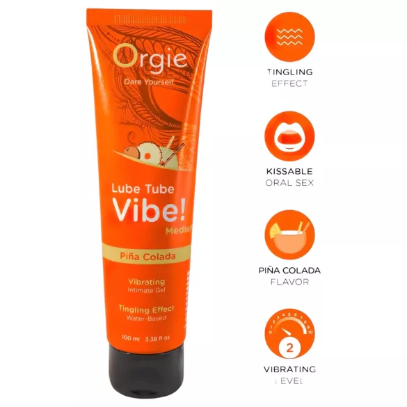 Orgie Lube Tube - Pina Colada bizsergető intim gél (100 ml)