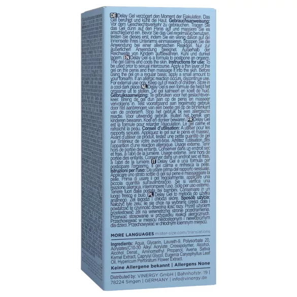 Mister Size - magömlést késleltető gél férfiaknak (50 ml)