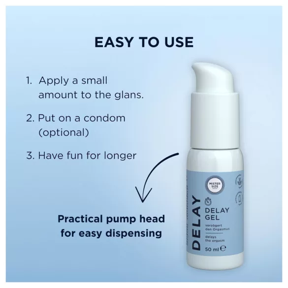 Mister Size - magömlést késleltető gél férfiaknak (50 ml)
