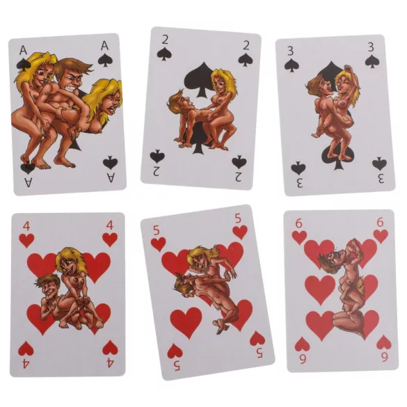 Kama Sutra - mókás francia kártya kínáló, erotikus ajándék - 24 db