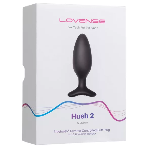 Lovense Hush 2 M - fekete app-vezérelt anál vibrátor (45 mm)