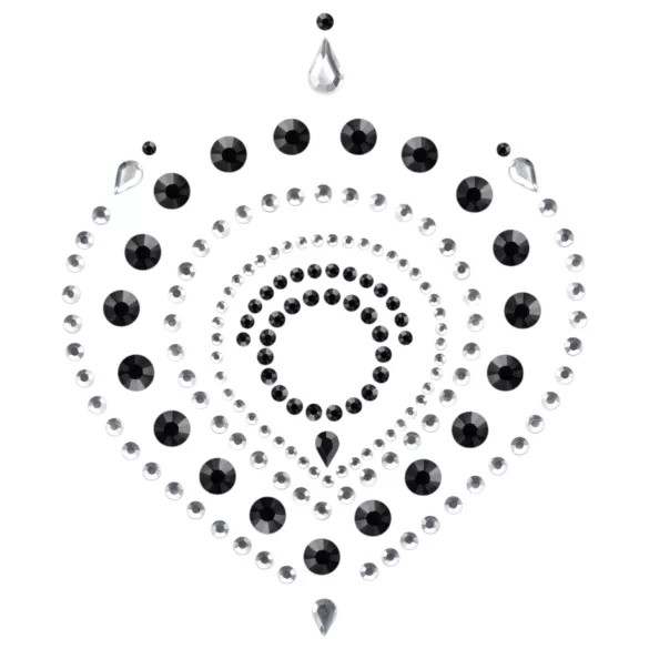 Csillogó gyémántok intim ékszer szett - 3 részes (fekete)