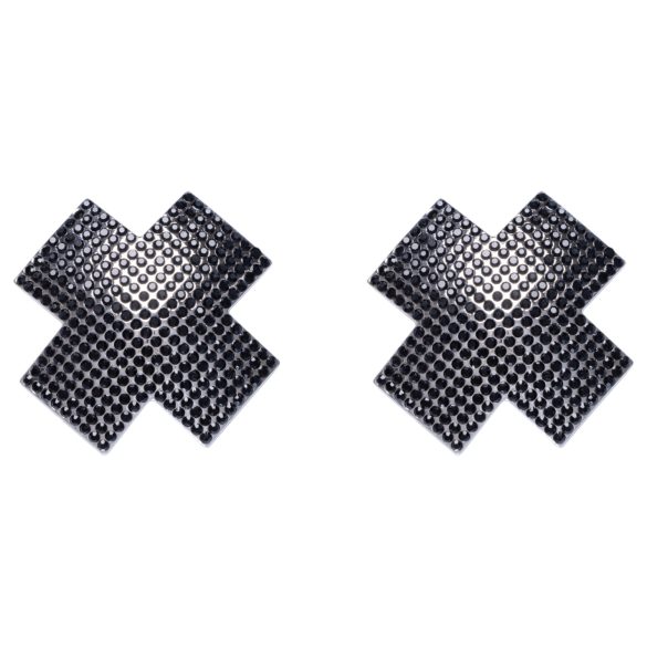 Cottelli - strasszos X bimbómatrica (fekete)