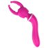Lonely 2in1 – masszírozó és G-pont vibrátor 3 feltéttel (pink)