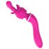 Lonely 2in1 – masszírozó és G-pont vibrátor 3 feltéttel (pink)