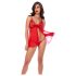 Mapalé - csipkés babydoll és tanga (piros)