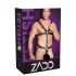 ZADO - fekete bőr férfi testhám body (S-L)
