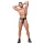 ZADO - fekete bőr erényöv tanga férfiaknak, 2 lakattal (S-2XL)