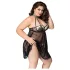 JSY 066 - fekete babydoll szett (XL-2XL)
