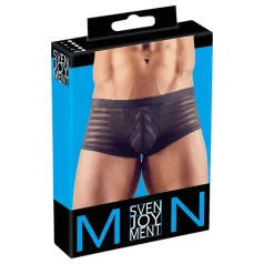 Svenjoyment - átlátszó, csíkos férfi boxer (fekete)