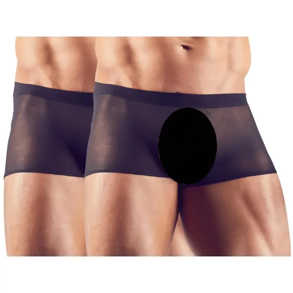 Svenjoyment - 2 részes fekete átlátszó boxer szett (S-L)