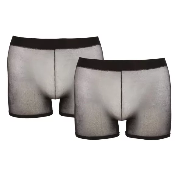 Svenjoyment - 2 részes fekete átlátszó boxer szett (S-L)