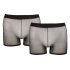 Svenjoyment - átlátszó boxer szett - fekete (2 részes) S-L