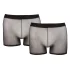 Svenjoyment - átlátszó boxer szett - fekete (2 részes) S-L
