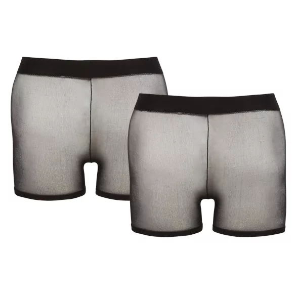Svenjoyment - átlátszó boxer szett - fekete (2 részes) S-L