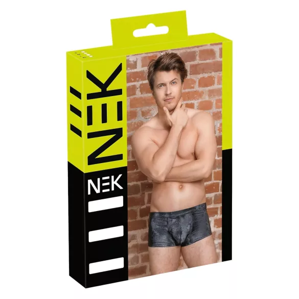NEK - kígyóbőr mintás boxer (fekete)