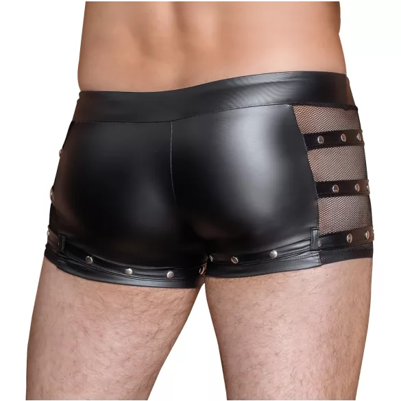 NEK - szegecses, cipzáras boxer (fekete)