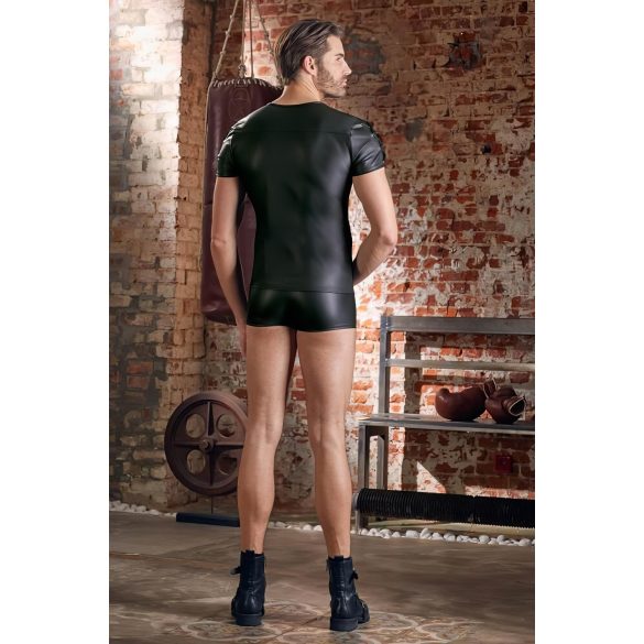 NEK - matt hatású, rövid ujjú férfi felső (fekete)