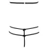Cottelli - nyitott csipkeszett (fekete)