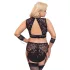Cottelli Bondage Plus Size - csipke melltartó szett (fekete)