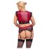 Cottelli Bondage Plus Size - csipkés melltartó szett (piros)
