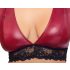 Cottelli Bondage Plus Size - csipkés melltartó szett (piros)