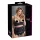 Cottelli Plus Size - pántos, gyűrűs push-up melltartó (fekete)