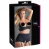 Cottelli Plus Size - merevített push-up melltartó (fekete)