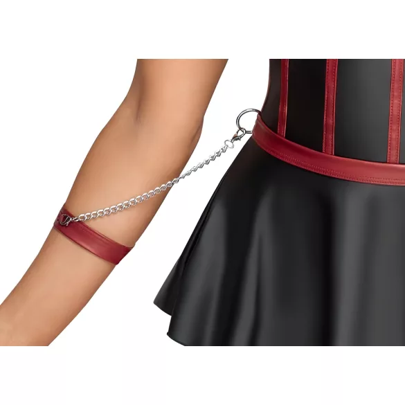 Cottelli Bondage - fényes szett és kar bilincs (fekete)