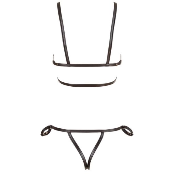 Cottelli Bondage - fényes dísz testhám bikini (fekete)